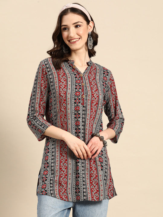 Floral Printed Short Kurti