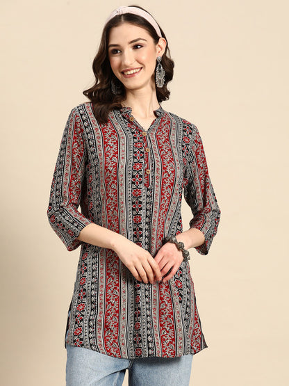 Floral Printed Short Kurti
