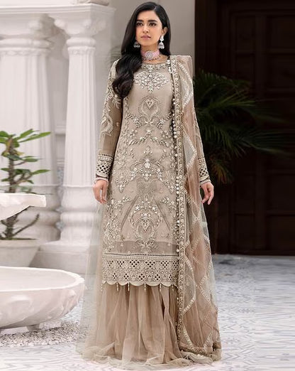 Women Embroidered 3-Piece Semi-Stitched Dress