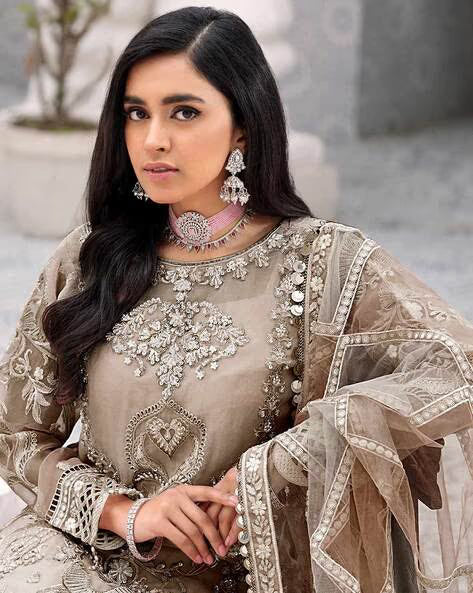 Women Embroidered 3-Piece Semi-Stitched Dress