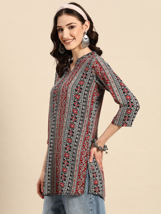 Floral Printed Short Kurti